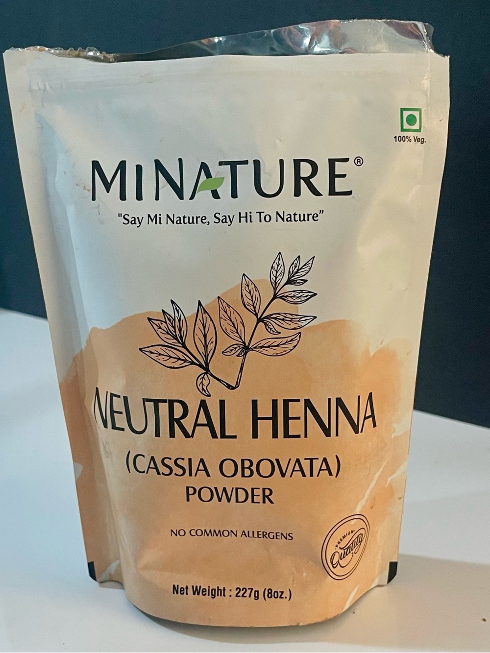 MiNature Neutral Henna (Cassia Obovata) Powder - Natural Cream